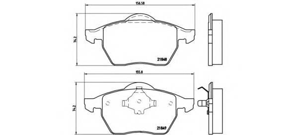 BREMBO P 85 039 Комплект тормозных колодок... BREMBO P 85 039 Комплект тормозных колодок...
