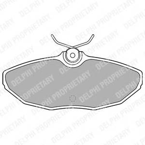 DELPHI LP1505 Комплект тормозных колодок...