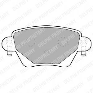 DELPHI LP1682 Комплект гальмівних колодо...