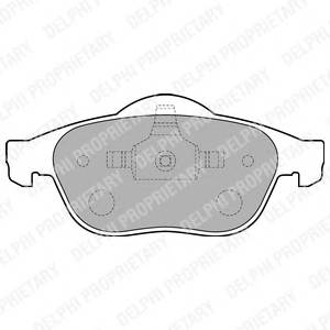 DELPHI LP1708 Комплект тормозных колодок