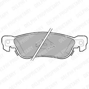 DELPHI LP636 Комплект тормозных колодок