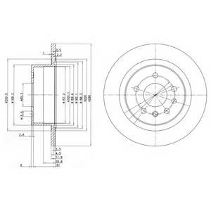 DELPHI BG2986 Гальмівний диск