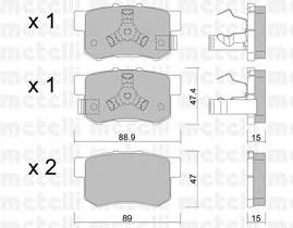 METELLI 22-0173-1 Комплект гальмівних колодо... METELLI 22-0173-1 Комплект гальмівних колодо...