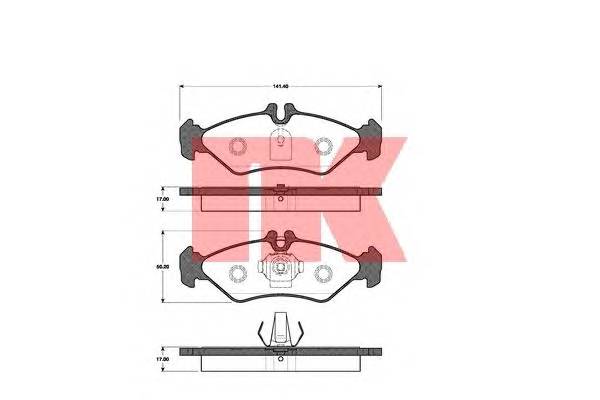 NK 223328 Комплект тормозных колодок