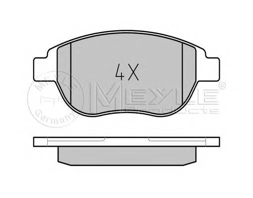 MEYLE 025 236 0019/PD Комплект тормозных колодок