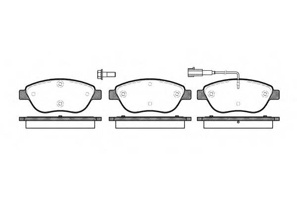 REMSA 0859.01 Комплект гальмівних колодо...