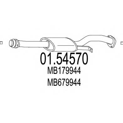 MTS 01.54570 Средний глушитель выхлопны