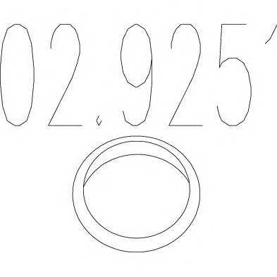 MTS 02.9251 Прокладка, труба выхлопног