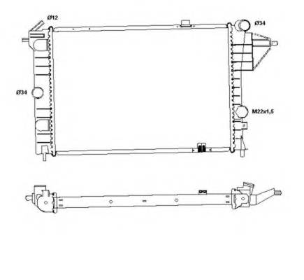 NRF 503508 Радиатор, охлаждение двига...