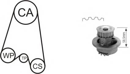 AIRTEX WPK-116401 Водяной насос + комплект зу