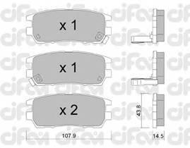 CIFAM 822-151-0 Комплект гальмівних колодо... CIFAM 822-151-0 Комплект гальмівних колодо...