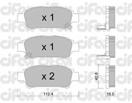 CIFAM 822-428-0 Комплект тормозных колодок... CIFAM 822-428-0 Комплект тормозных колодок...