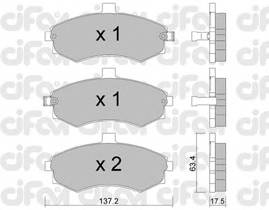 CIFAM 822-504-0 Комплект гальмівних колодо... CIFAM 822-504-0 Комплект гальмівних колодо...