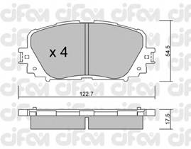 CIFAM 822-820-0 Комплект тормозных колодок... CIFAM 822-820-0 Комплект тормозных колодок...
