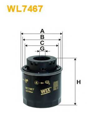 WIX FILTERS WL7467 Масляный фильтр WIX FILTERS WL7467 Масляный фильтр