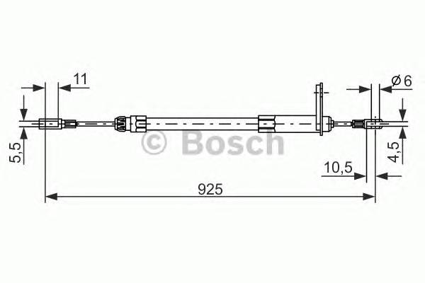 BOSCH 1 987 477 220 Трос, стояночная тормозная 