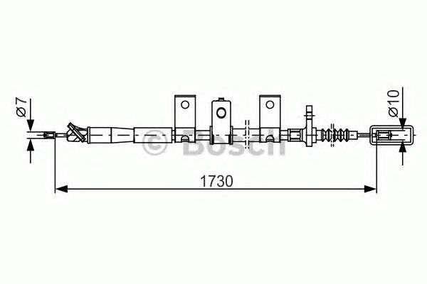 BOSCH 1 987 482 344 Трос, стояночная тормозная 