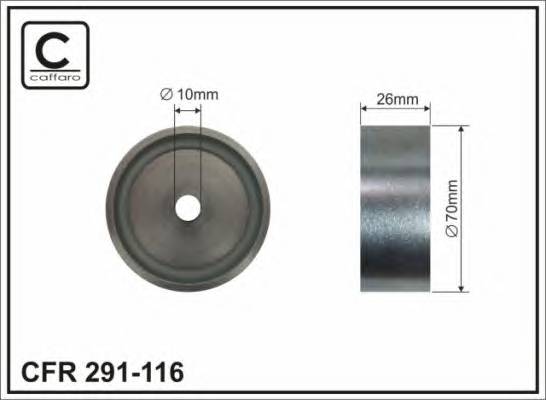 CAFFARO 291-116 Ролик натяжний Hyundai ix35, Sonata, ... CAFFARO 291-116 Ролик натяжний Hyundai ix35, Sonata, ...