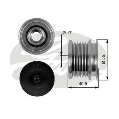 GATES OAP7057 Механізм вільного ходу ген...