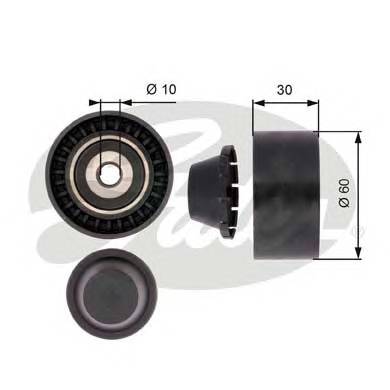 GATES T36380 Паразитный / ведущий ролик, 