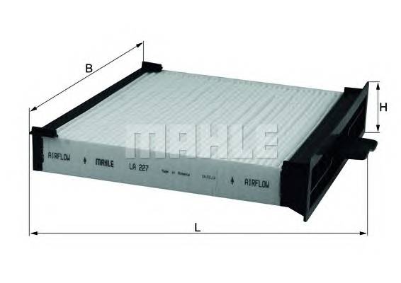 KNECHT LA 227 Фільтр, повітря у внутрішнь...