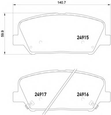 BREMBO P 30 065 Комплект гальмівних колодо... BREMBO P 30 065 Комплект гальмівних колодо...
