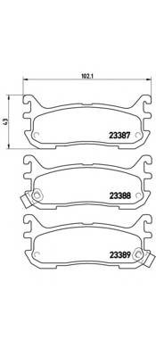 BREMBO P 49 021 Комплект гальмівних колодо... BREMBO P 49 021 Комплект гальмівних колодо...