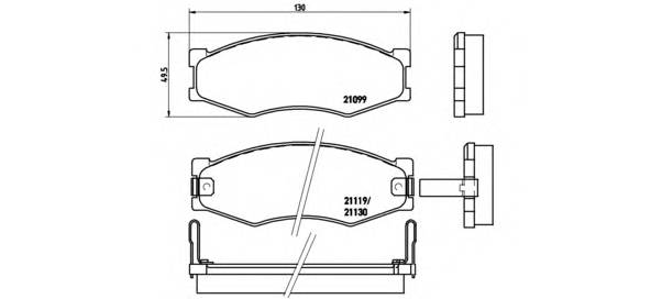 BREMBO P 56 056 Комплект тормозных колодок