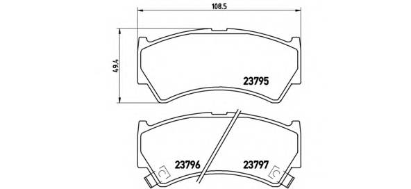 BREMBO P 79 013 Комплект гальмівних колодо... BREMBO P 79 013 Комплект гальмівних колодо...