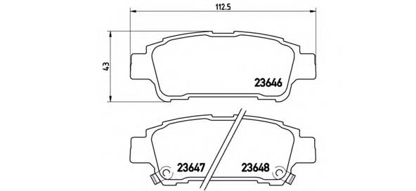 BREMBO P 83 056 Комплект гальмівних колодо... BREMBO P 83 056 Комплект гальмівних колодо...