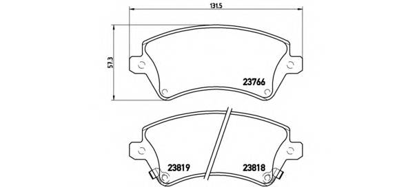 BREMBO P 83 064 Комплект гальмівних колодо... BREMBO P 83 064 Комплект гальмівних колодо...