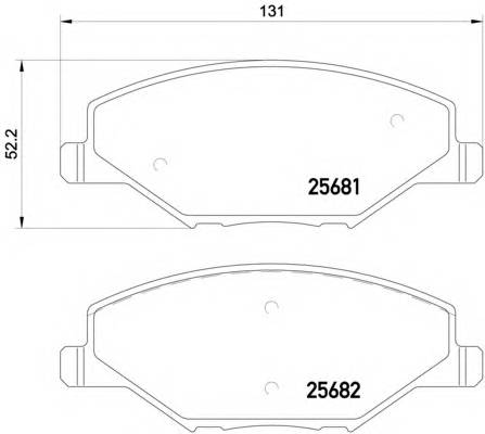 BREMBO P 85 121 Комплект гальмівних колодо... BREMBO P 85 121 Комплект гальмівних колодо...