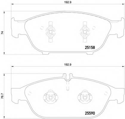 BREMBO P 85 127 Комплект тормозных колодок...