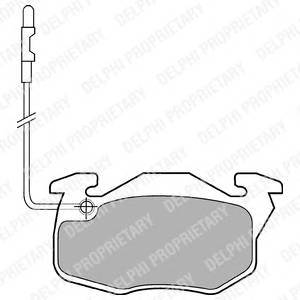 DELPHI LP490 Комплект тормозных колодок