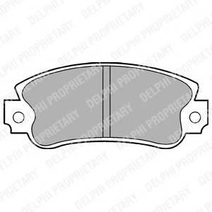 DELPHI LP509 Комплект тормозных колодок