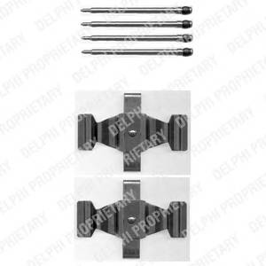 DELPHI LX0398 Комплектуючі, колодки диск...