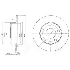 DELPHI BG3381 Тормозной диск