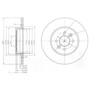 DELPHI BG3992 Тормозной диск