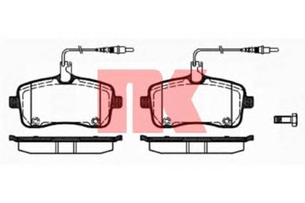 NK 223743 Комплект тормозных колодок...