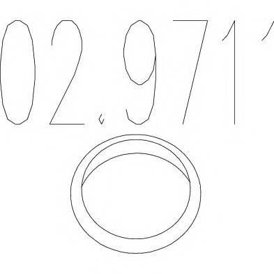 MTS 02.9711 Прокладка, труба выхлопног