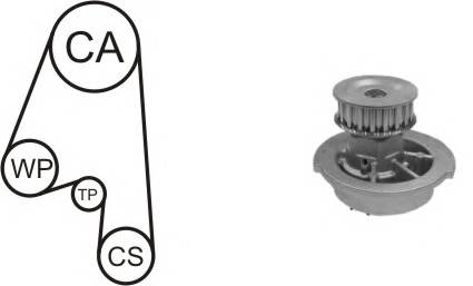 AIRTEX WPK-163101 Водяной насос + комплект зу