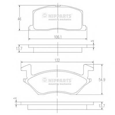 NIPPARTS J3602057 Комплект тормозных колодок... NIPPARTS J3602057 Комплект тормозных колодок...