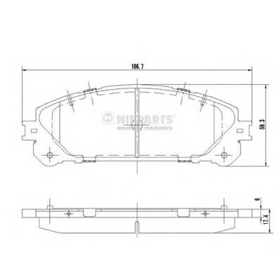 NIPPARTS N3602139 Комплект гальмівних колодо... NIPPARTS N3602139 Комплект гальмівних колодо...