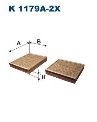 FILTRON K1179A-2x Фильтр, воздух во внутренно