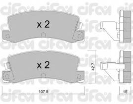 CIFAM 822-161-2 Комплект тормозных колодок... CIFAM 822-161-2 Комплект тормозных колодок...