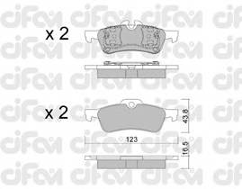 CIFAM 822-556-0 Комплект тормозных колодок... CIFAM 822-556-0 Комплект тормозных колодок...