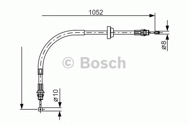 BOSCH 1 987 477 186 Трос, стояночная тормозная ...