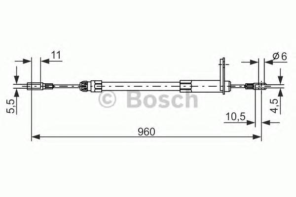 BOSCH 1 987 477 219 Трос, стояночная тормозная 