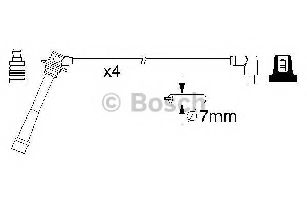 BOSCH 0 986 357 198 Комплект проводов зажигани... BOSCH 0 986 357 198 Комплект проводов зажигани...