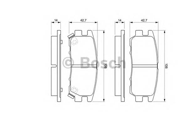 BOSCH 0 986 461 768 Комплект гальмівних колодо... BOSCH 0 986 461 768 Комплект гальмівних колодо...